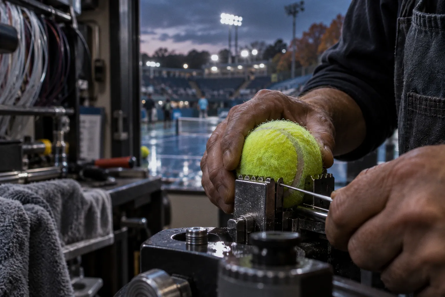 Night session tennis: How evening air alters court physics